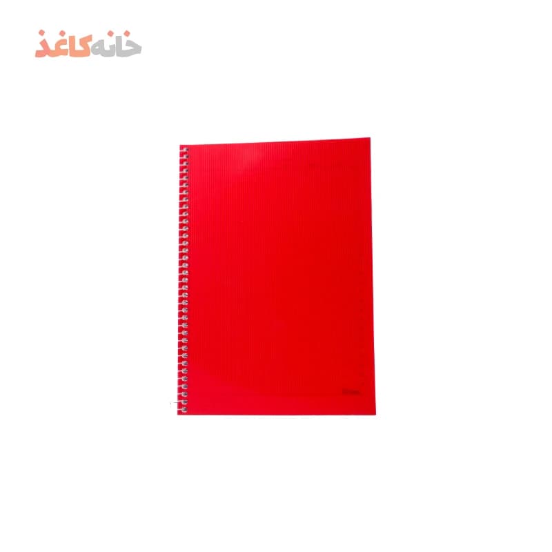 دفتر100برگ فنری طلقی قرمز ریحان — تصویر ۲