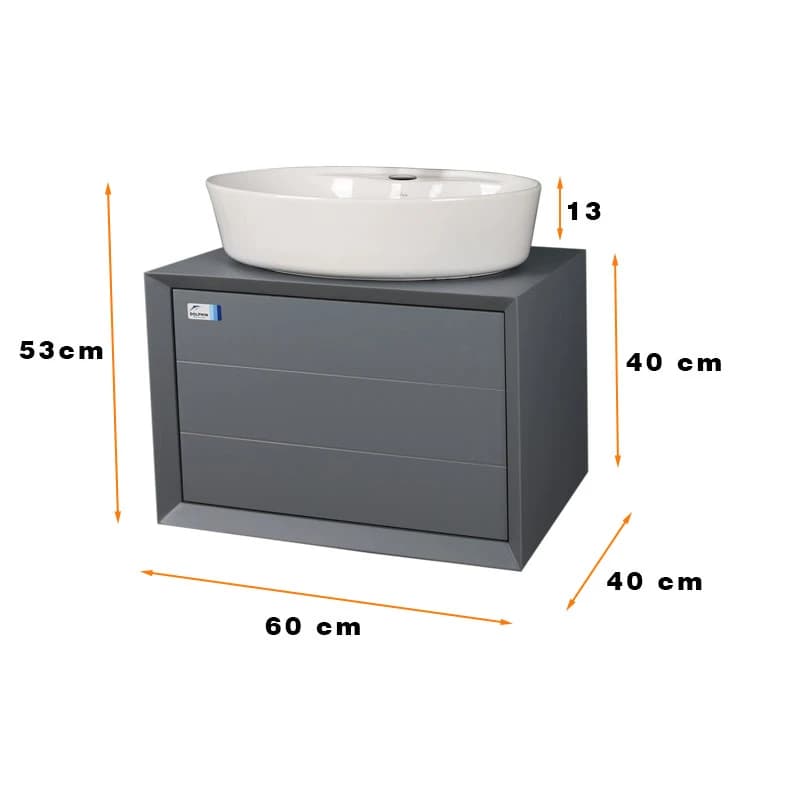 ست کابینت و روشویی دلفین مدل 6040 به همراه آینه — تصویر ۲