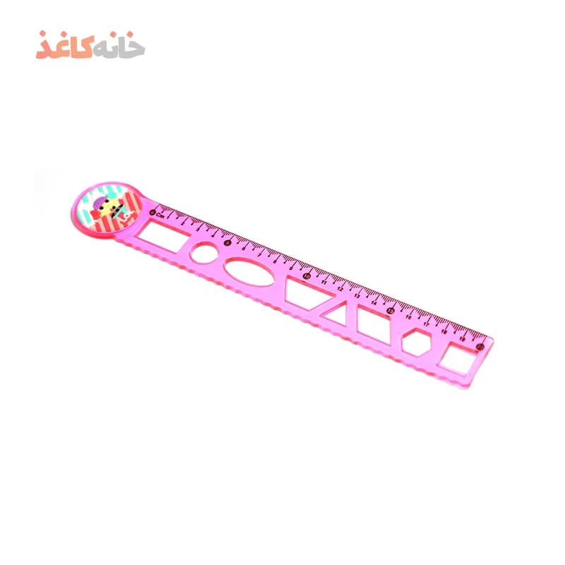 خط کش 20سانت شابلون دارصورتی