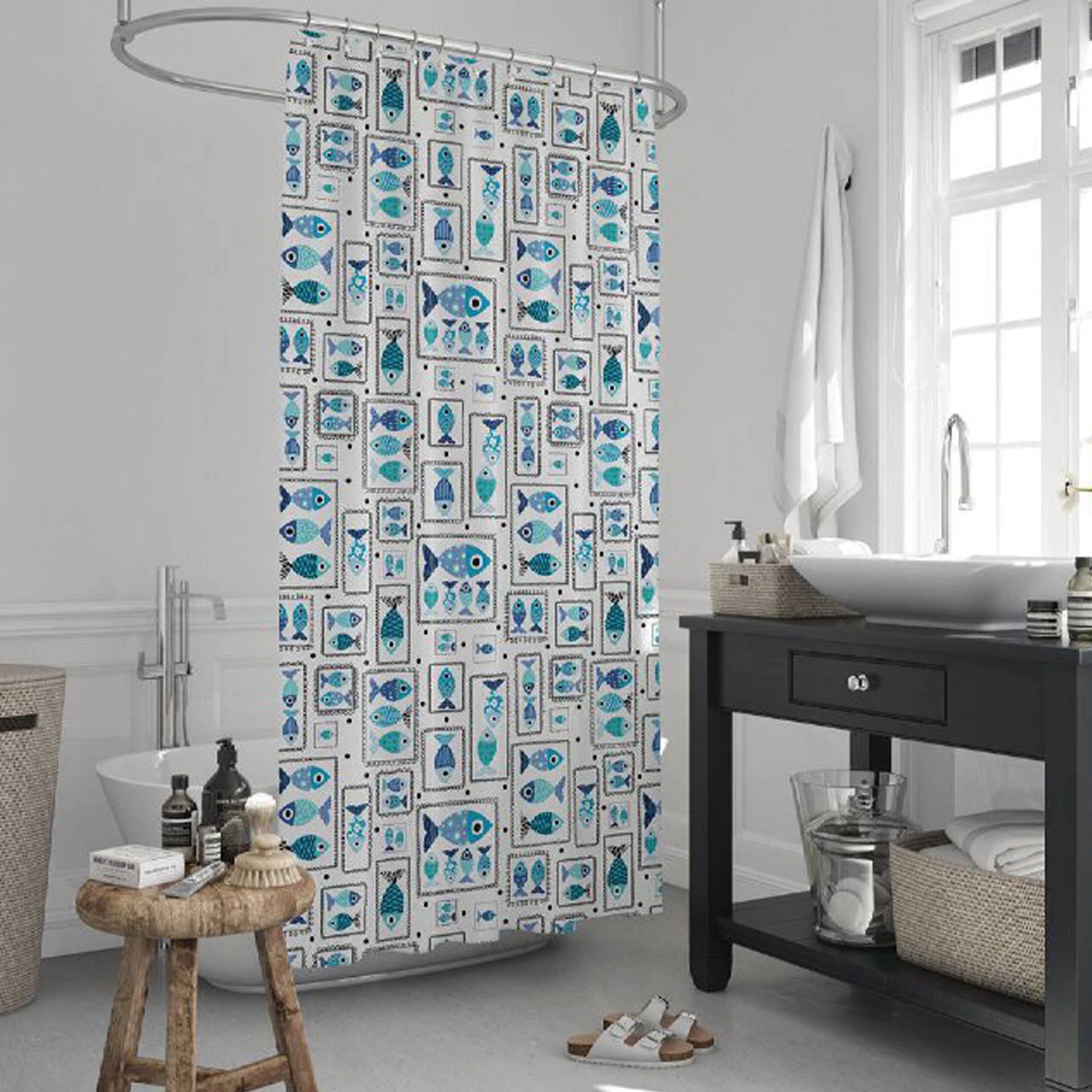 پرده حمام دلفین مدل jack-7812 سایز 180×200 سانتی متر