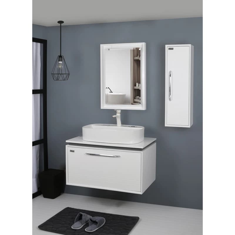 ست کابینت و روشویی دلفین کد 9102-1 به همراه آینه و باکس