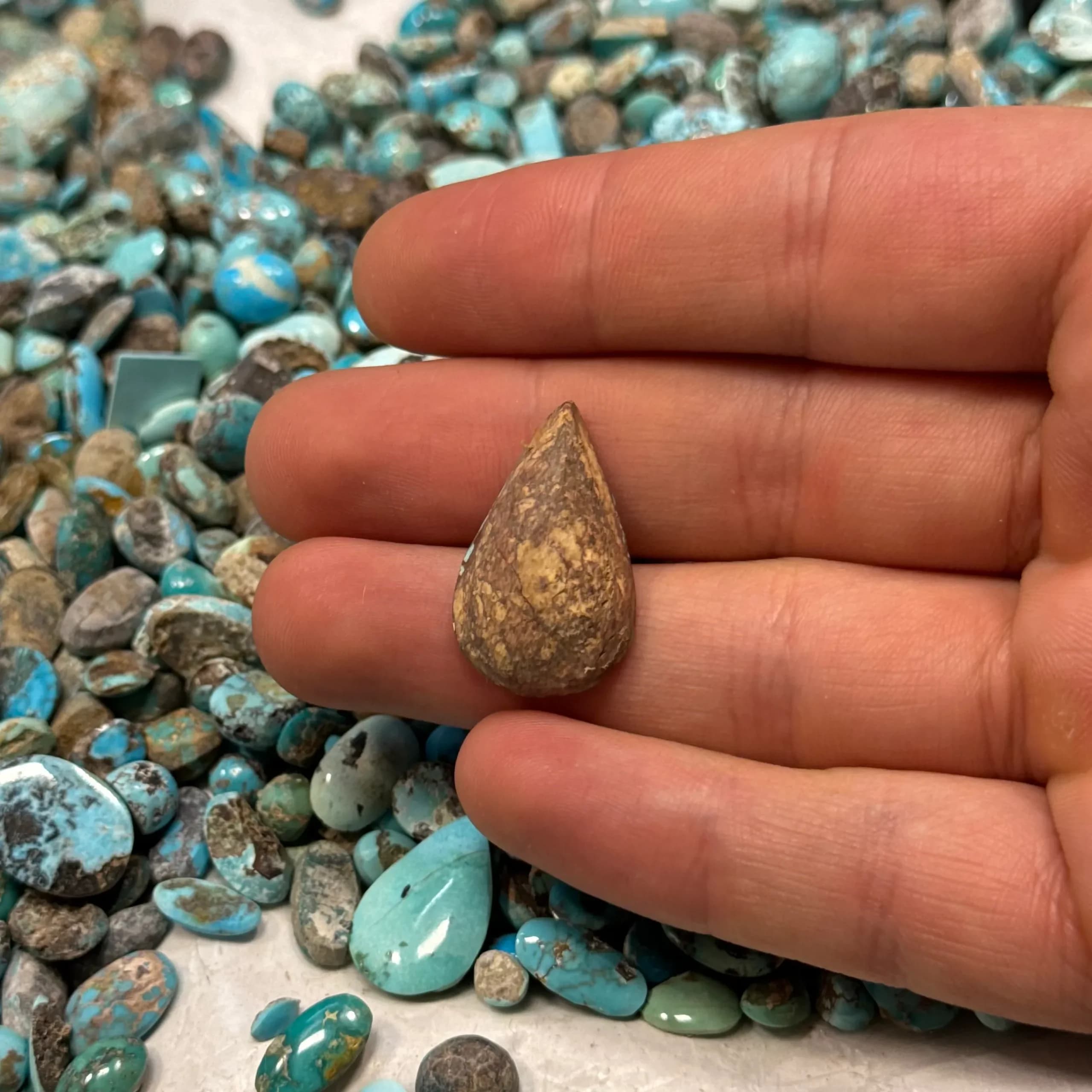 سنگ فیروزه طبیعی مناسب پلاک (کد153) — تصویر ۲