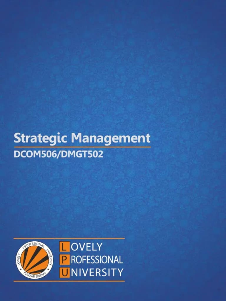 کتاب STRATEGIC MANAGEMENT (مدیریت استراتژیک) نسخه انگلیسی PDF | آناد تاکور