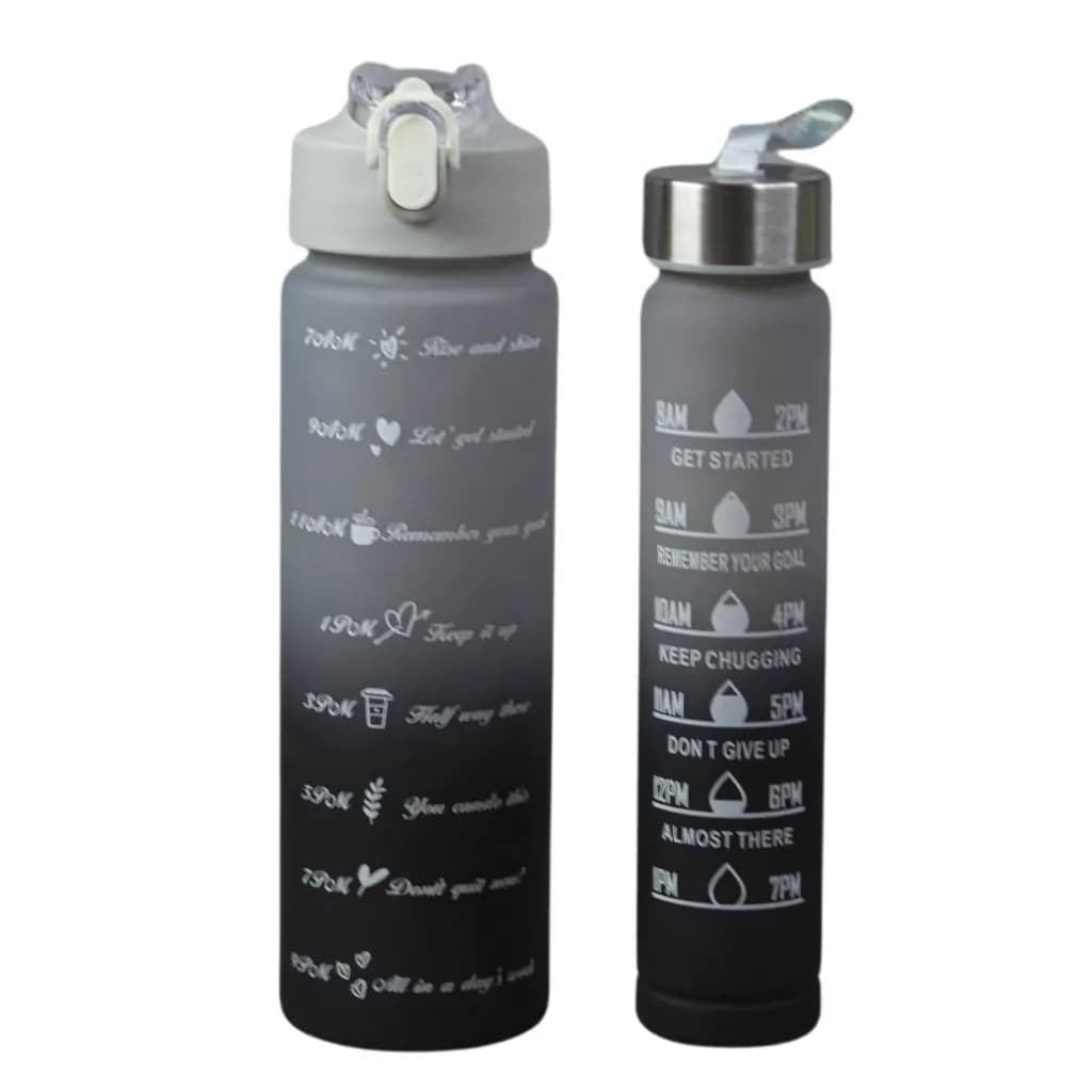 قمقمه دو قلو مدل آبرنگی قفل دار گنجایش 800ml کد 5981