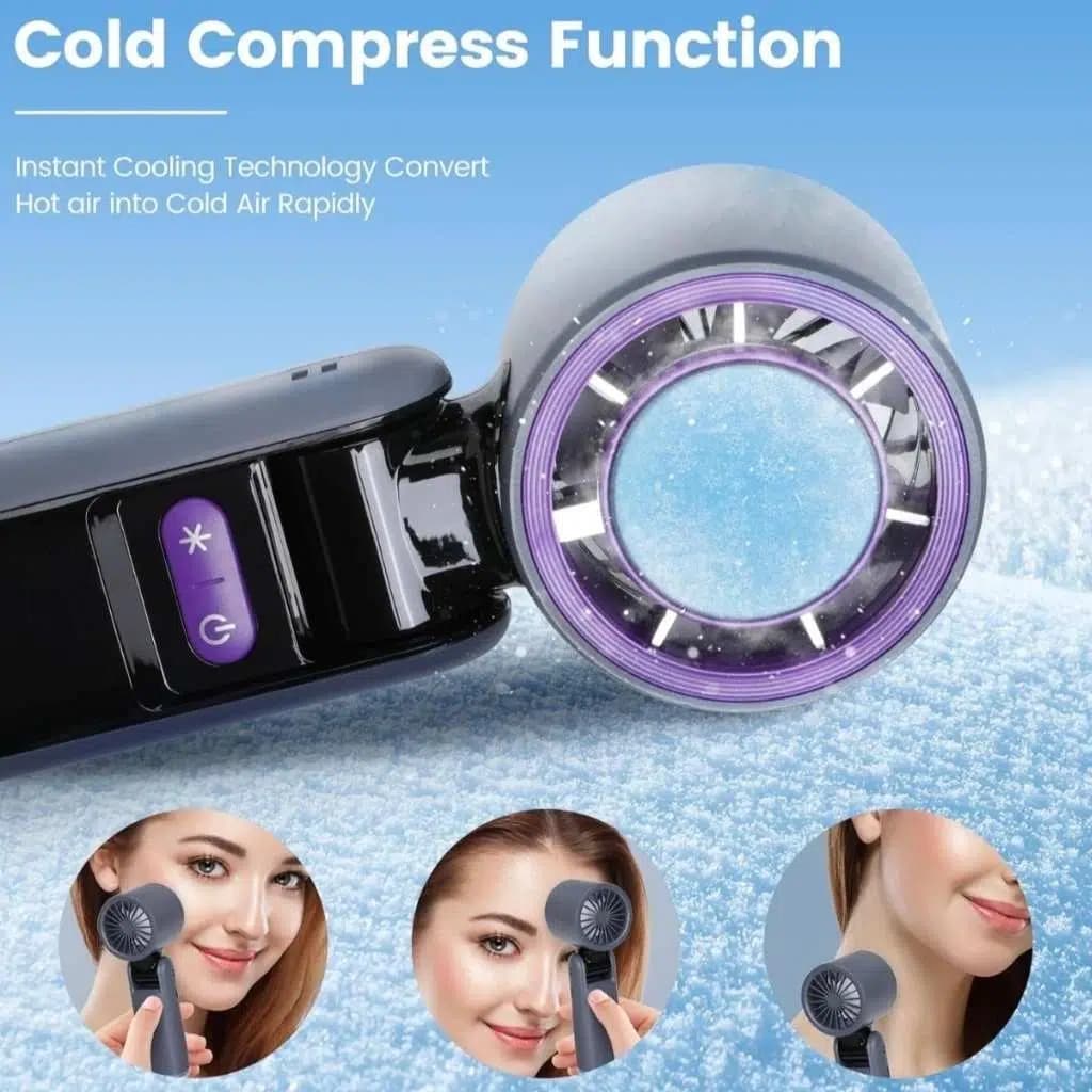 پنکه دستی شارژی با صفحه نمایش دیجیتال مدل K801 — تصویر ۵