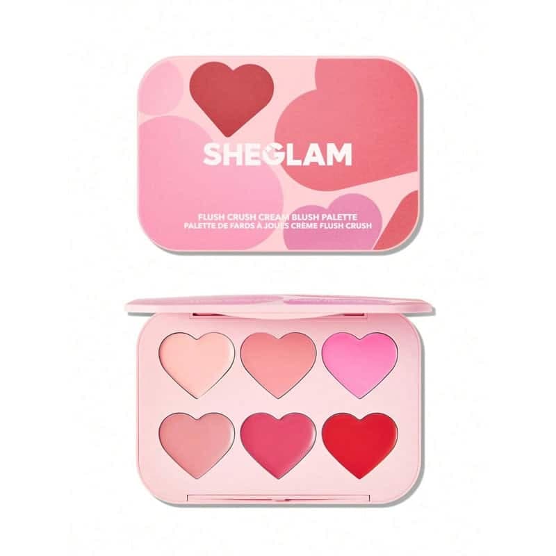 پالت رژگونه کرمی شیگلم SHEGLAM مدل Flush Crush رنگ Blushing Bouquet