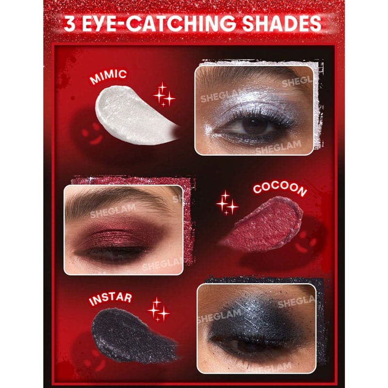 سایه ژل گلایتری شیگلم SHEGLAM کالکشن Crimson Butterfly رنگ Instar — تصویر ۶