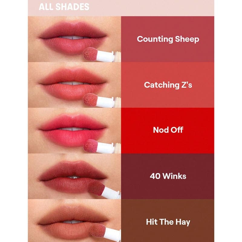 رژ لب مایع مات کوشنی شیگلم SHEGLAM مدل Pout Pillow Cushion Matte رنگ Hit The Hay — تصویر ۶