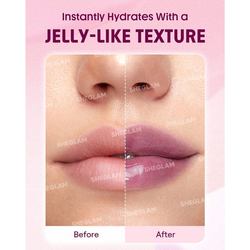 روغن لب رنگی شیگلم SHEGLAM مدل Jelly Wow Tinted Lip Oil رنگ Baby Steps — تصویر ۴