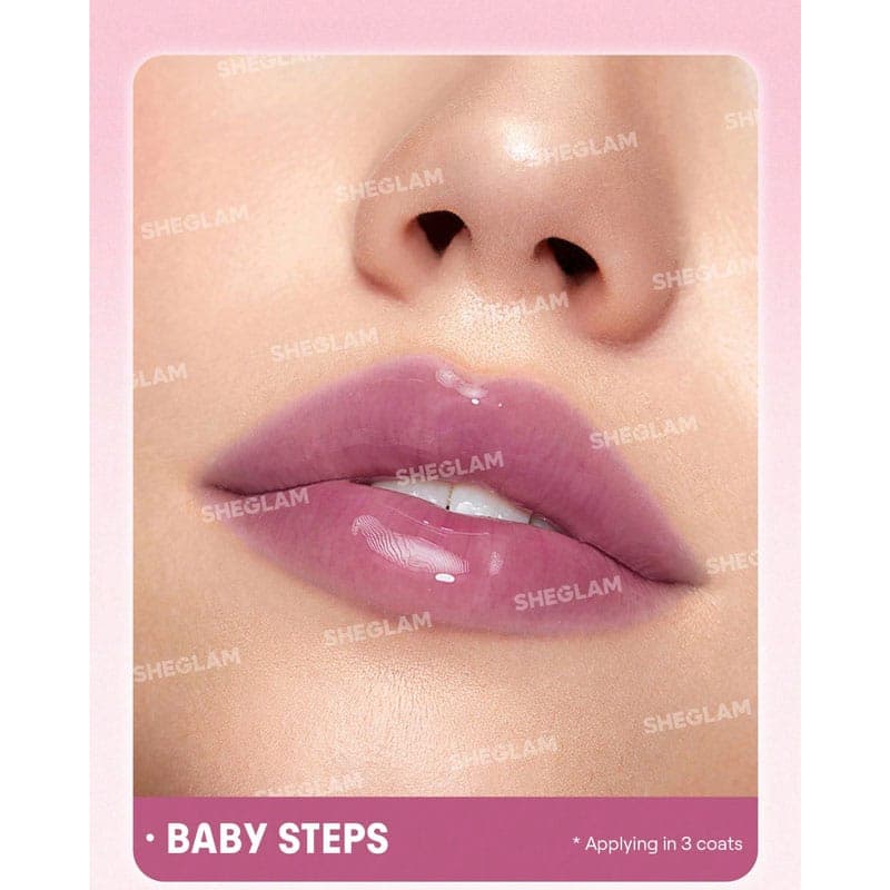 روغن لب رنگی شیگلم SHEGLAM مدل Jelly Wow Tinted Lip Oil رنگ Baby Steps — تصویر ۳