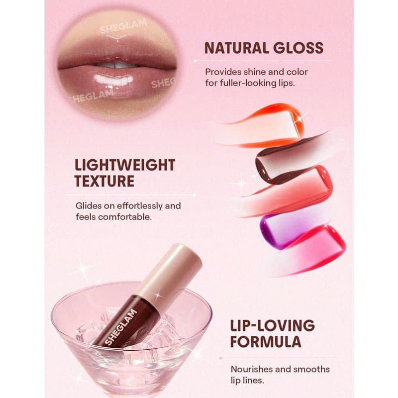 روغن لب رنگی شیگلم SHEGLAM مدل Jelly Wow Tinted Lip Oil رنگ Hot Shot — تصویر ۷