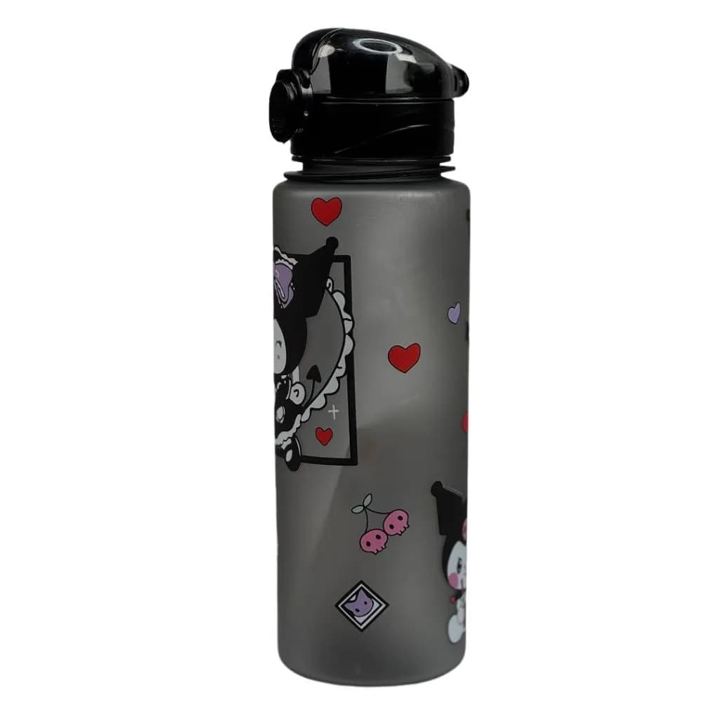 قمقمه کرومی مشکی مات مدل آسان نوش گنجایش 700ml — تصویر ۴