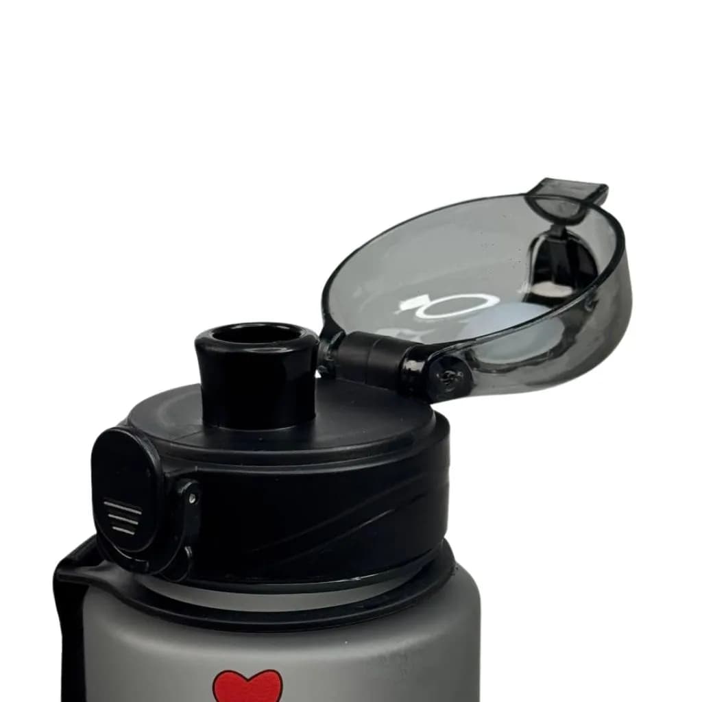 قمقمه کرومی مشکی مات مدل آسان نوش گنجایش 700ml — تصویر ۲