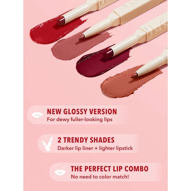 تینت لب و خط لب دو طرفه شیگلم SHEGLAM مدل Glam 101 Sheer Tinted Lipstick & Liner Duo رنگ Cherry Glaze — تصویر ۵