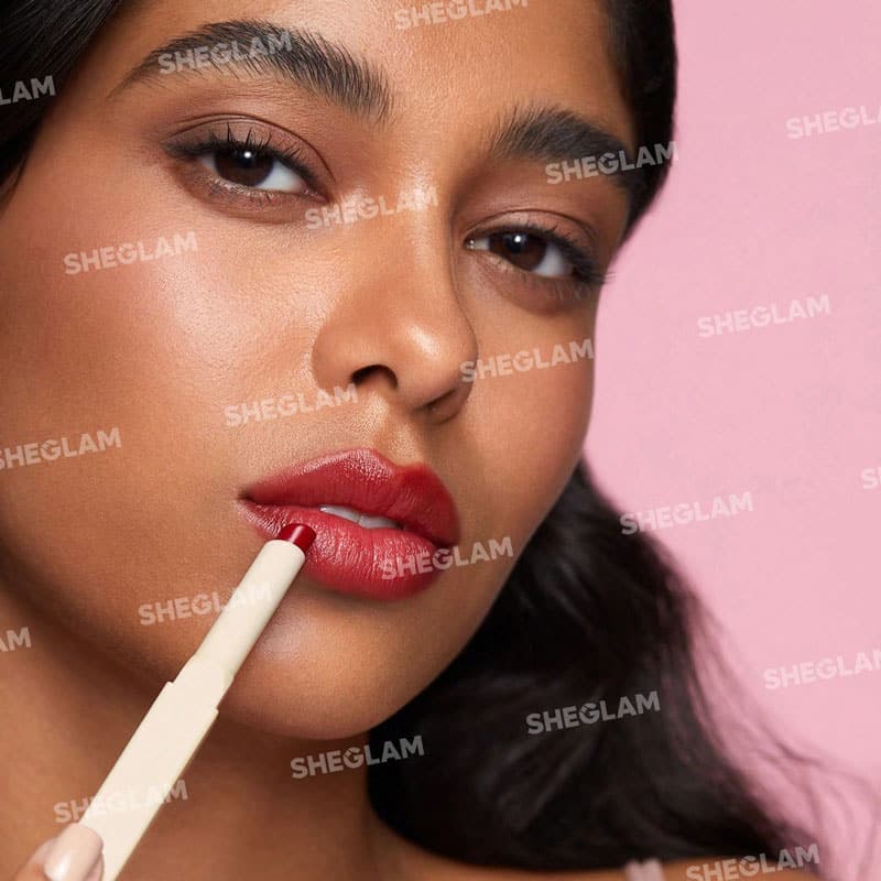 تینت لب و خط لب دو طرفه شیگلم SHEGLAM مدل Glam 101 Sheer Tinted Lipstick & Liner Duo رنگ Strawberry Sorbet — تصویر ۲