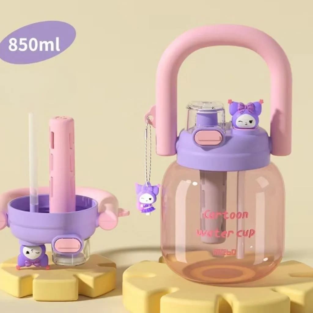قمقمه دوحالته فانتزی طرح کرومی مدل دسته دار گنجایش 850ml کد m299 — تصویر ۸