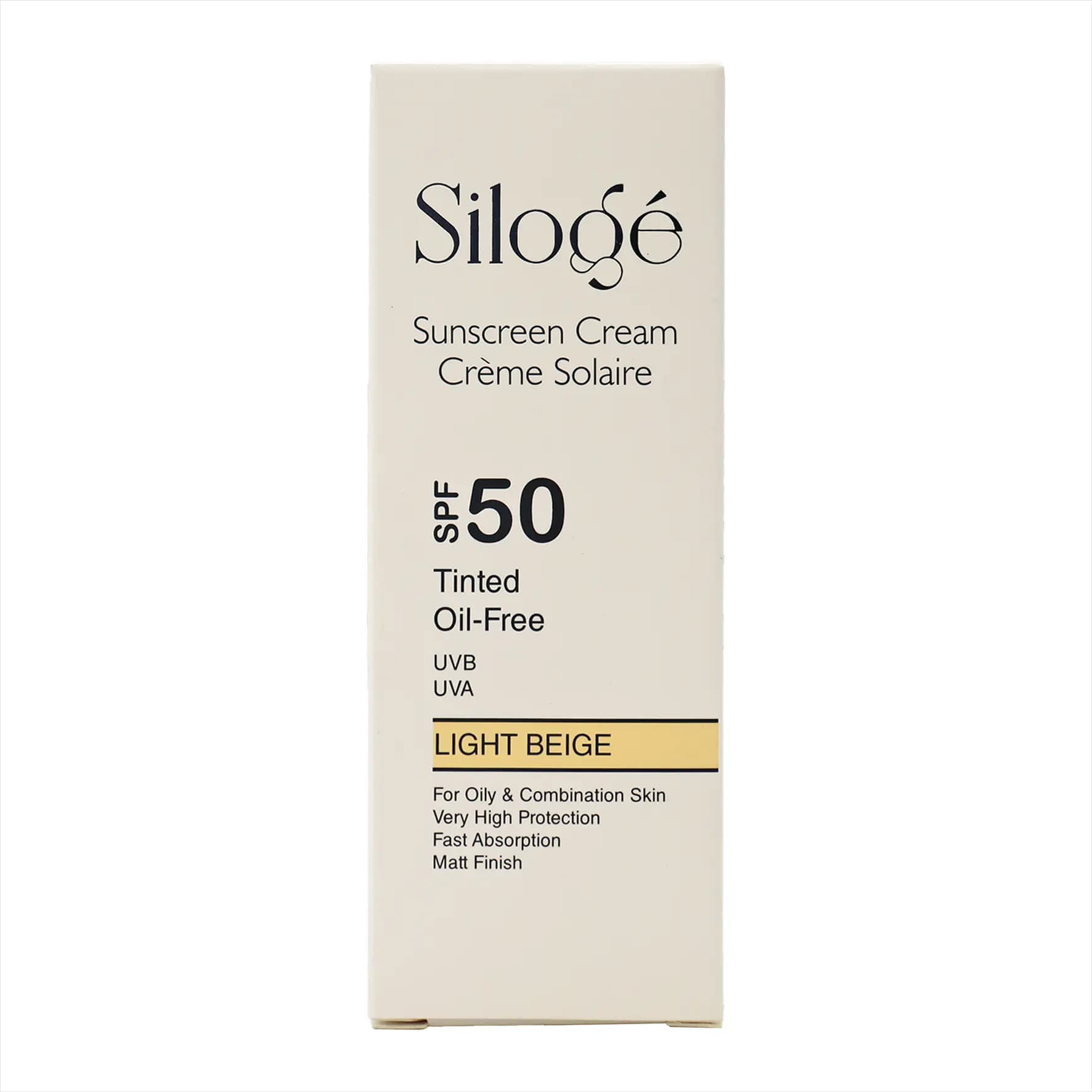 کرم ضد آفتاب فاقد چربی رنگ بژ روشن سیلوژه SPF50