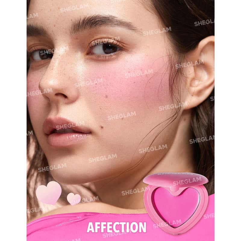 رژگونه کرمی قلبی شیگلم SHEGLAM مدل Playing Cupid رنگ AFFECTION — تصویر ۲