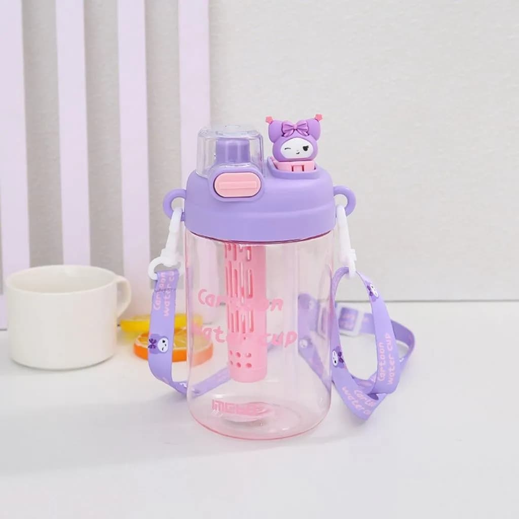 قمقمه دو حالته طرح کرومی مدل بند دار گنجایش 650ml کد m300 — تصویر ۵