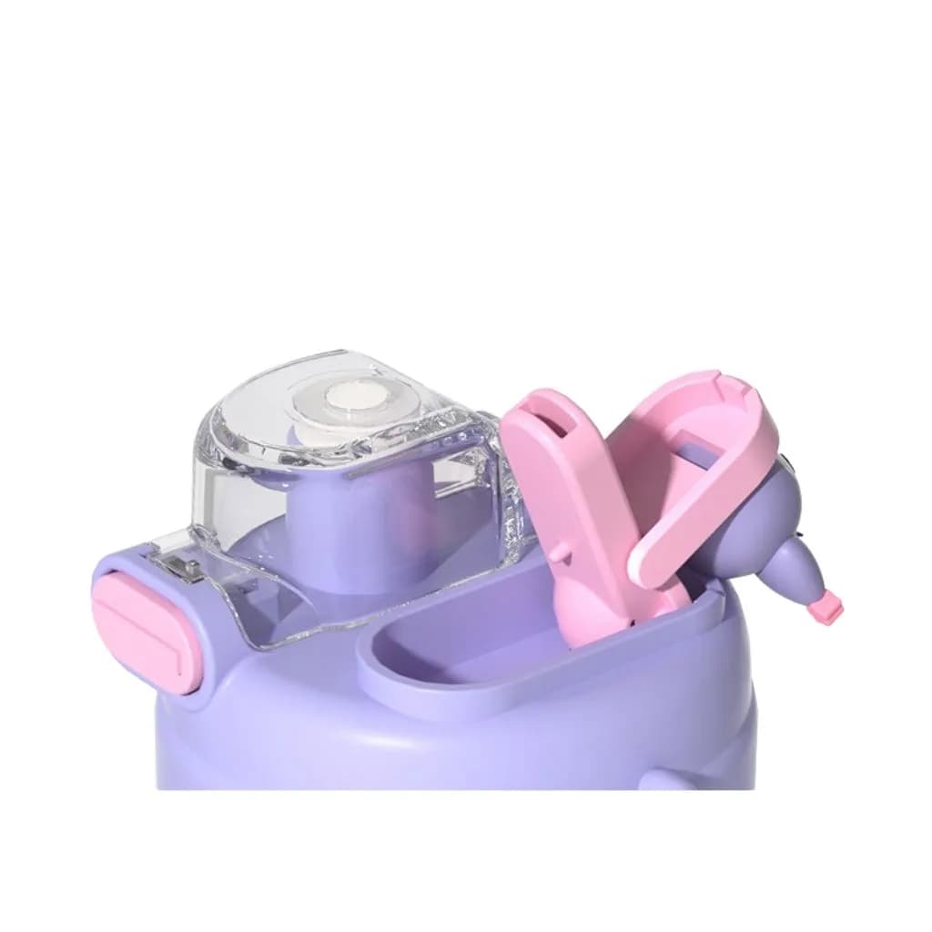 قمقمه دو حالته طرح کرومی مدل بند دار گنجایش 650ml کد m300 — تصویر ۲