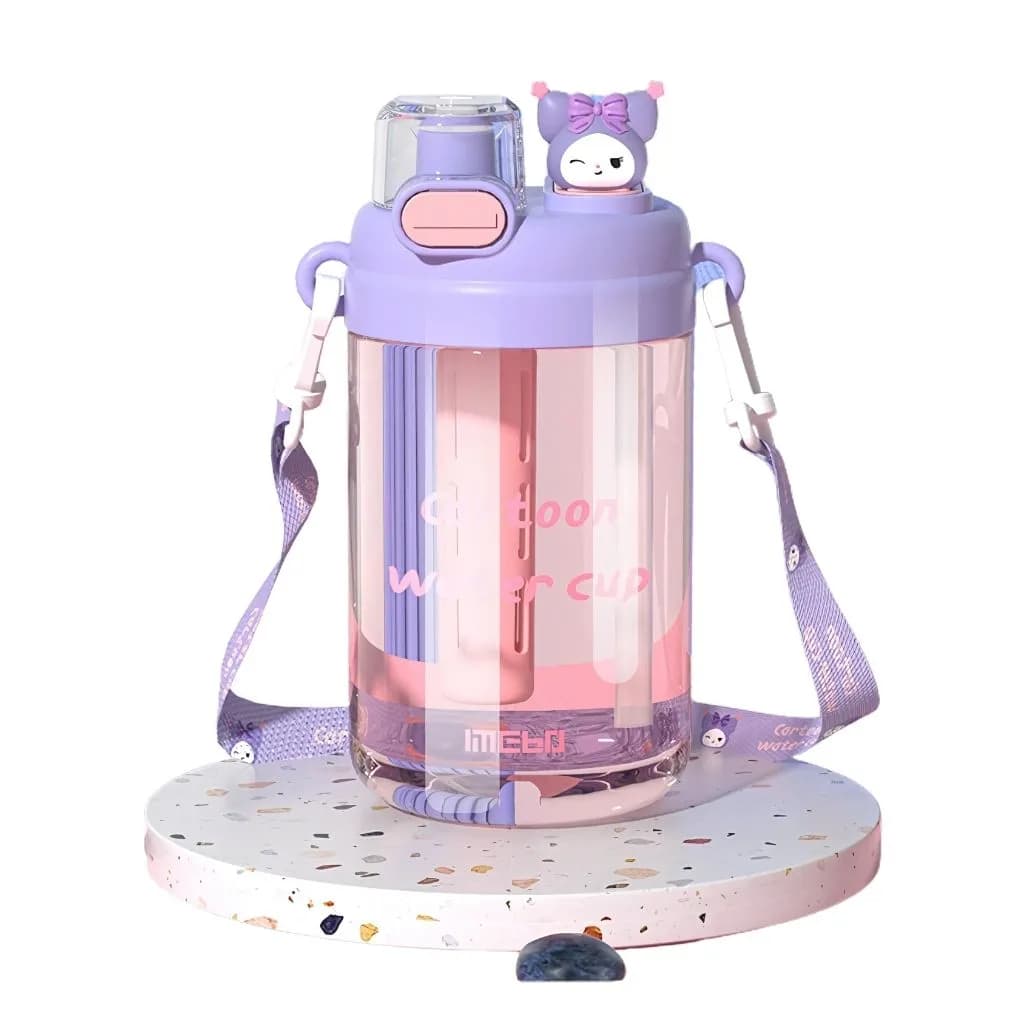 قمقمه دو حالته طرح کرومی مدل بند دار گنجایش 650ml کد m300 — تصویر ۴