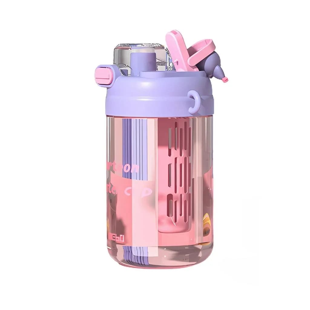 قمقمه دو حالته طرح کرومی مدل بند دار گنجایش 650ml کد m300 — تصویر ۳