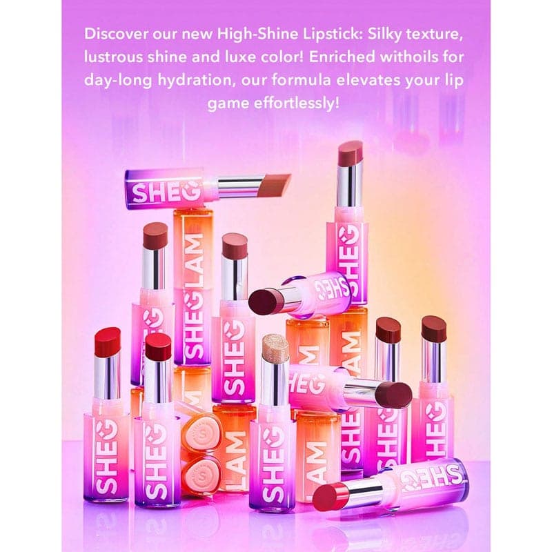 رژلب جامد شاین شیگلم SHEGLAM مدل Mirror Kiss رنگ Periodt — تصویر ۶