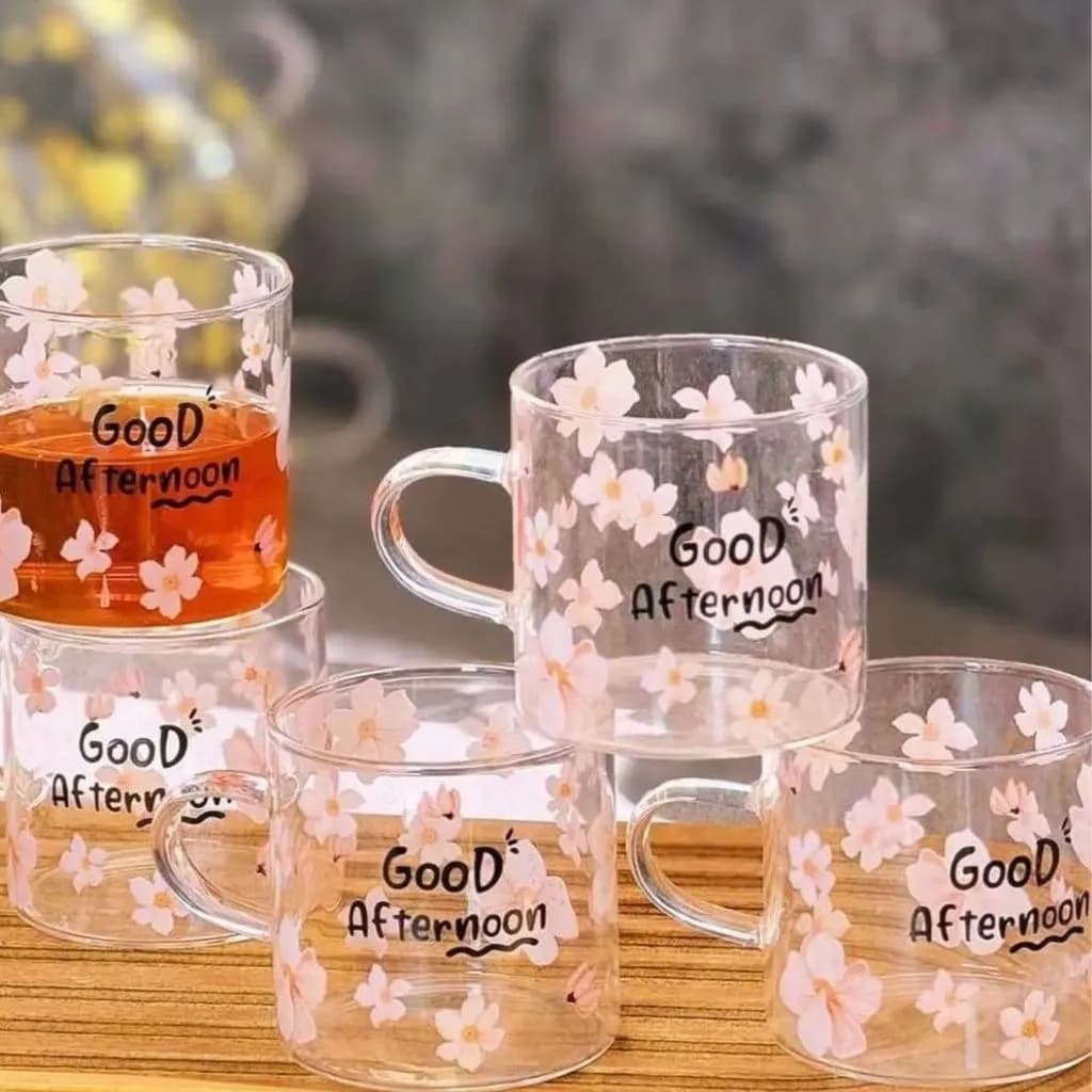 شات پیرکس good afternoon طرح گل کد M229 — تصویر ۲