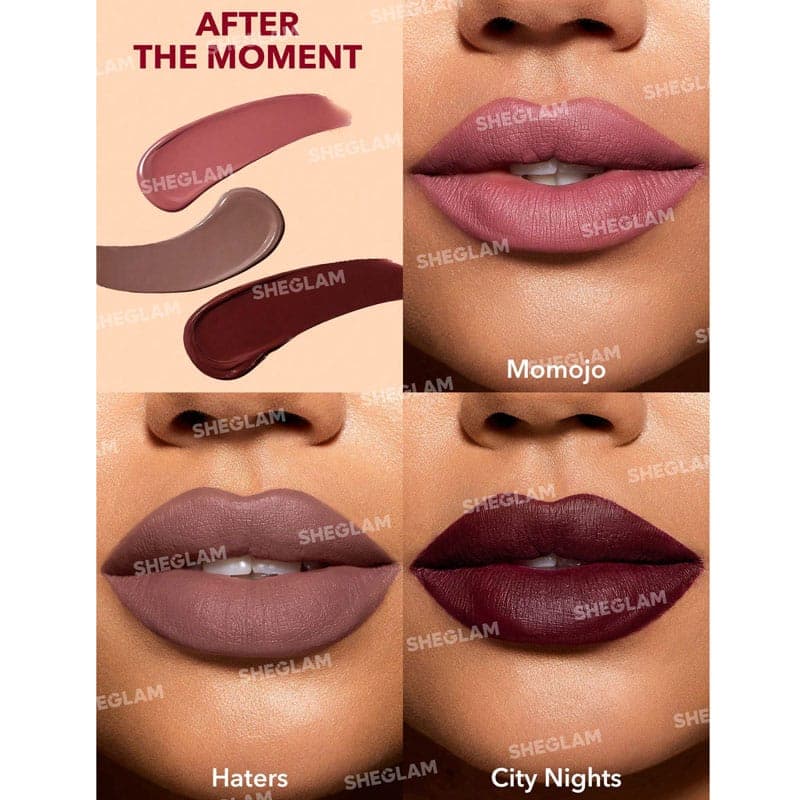 مینی ست سه عددی رژلب مایع مات شیگلم SHEGLAM مدل Matte Allure Mini Set رنگ After The Moment — تصویر ۳