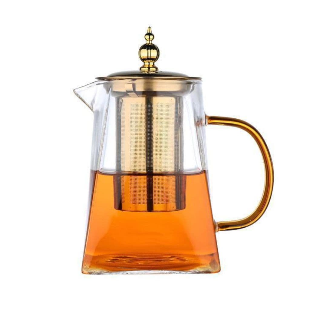 قوری پیرکس دسته طلایی گنجایش 500ml کد m237