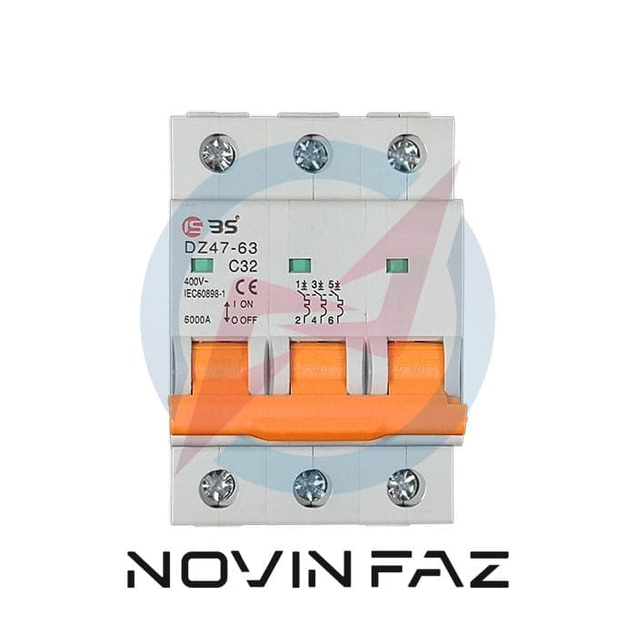 مینیاتوری سه پل C-25A-6kA ISBS