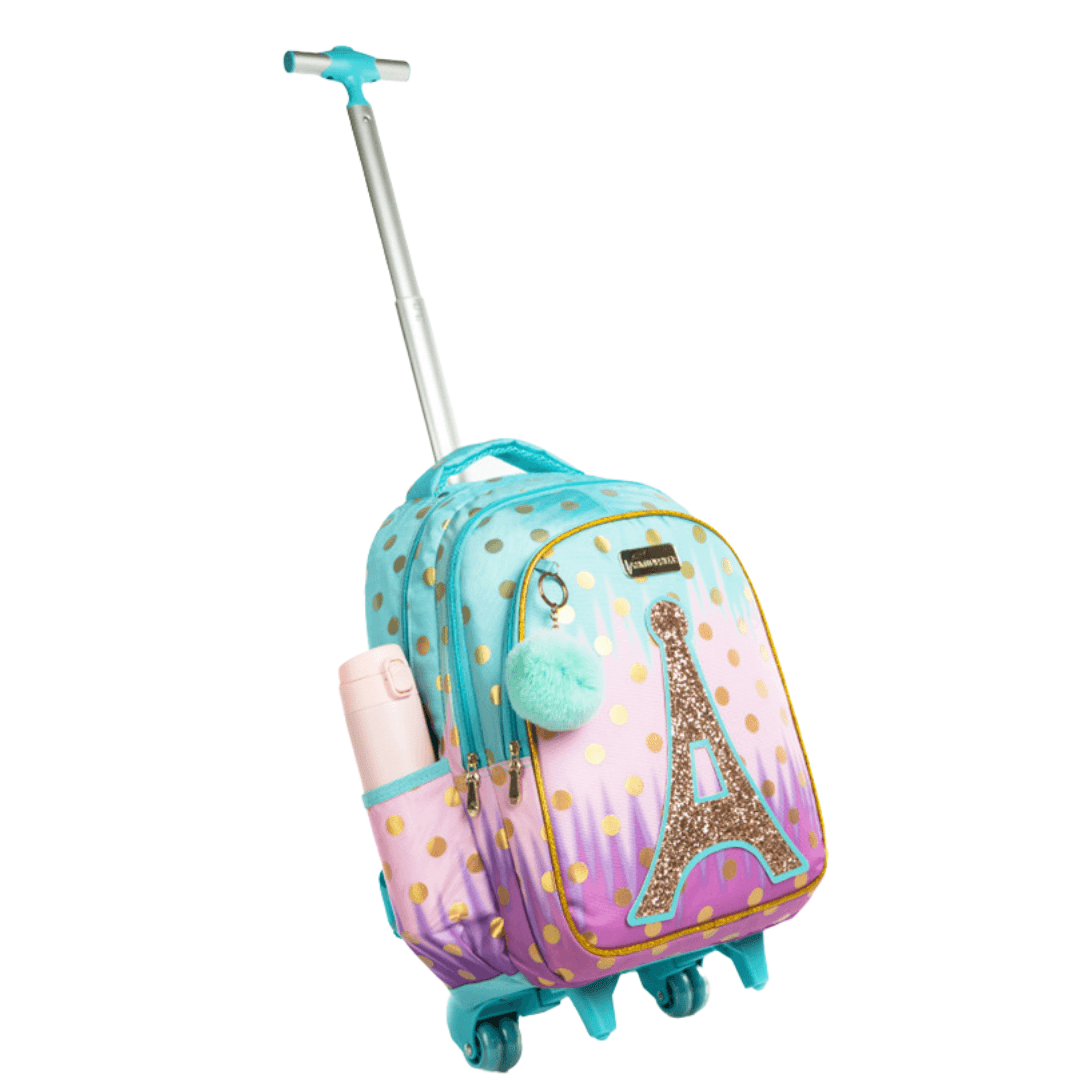کیف سه تکه چرخ دار طرح برج ایفل کد Bp10 — تصویر ۵