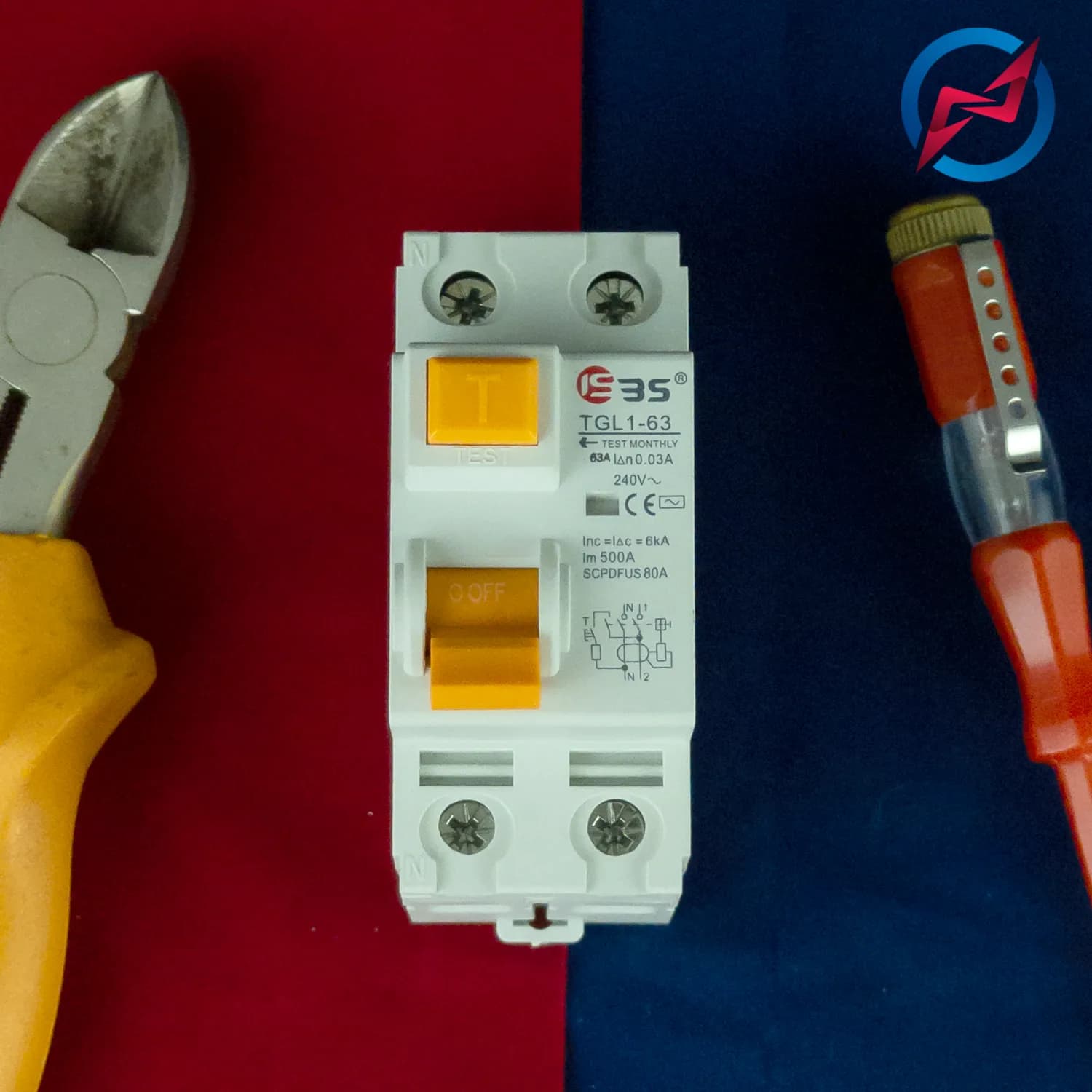 محافظ جان RCCB 1P+N-C40A ISBS — تصویر ۳