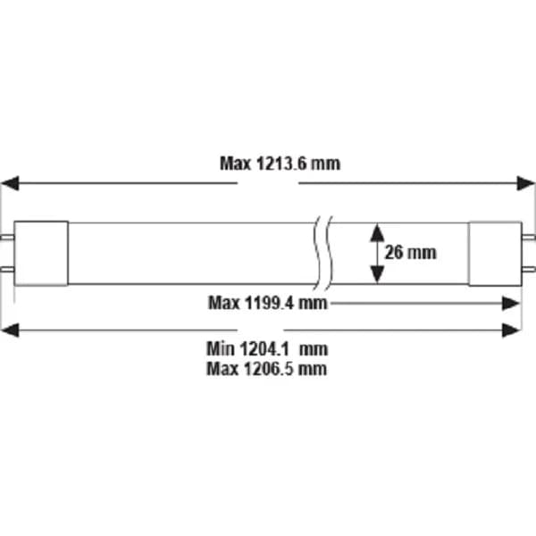 لامپ مهتابی ال ای دی 18 وات پارس شهاب مدل LED TUBE پایه G13 — تصویر ۴