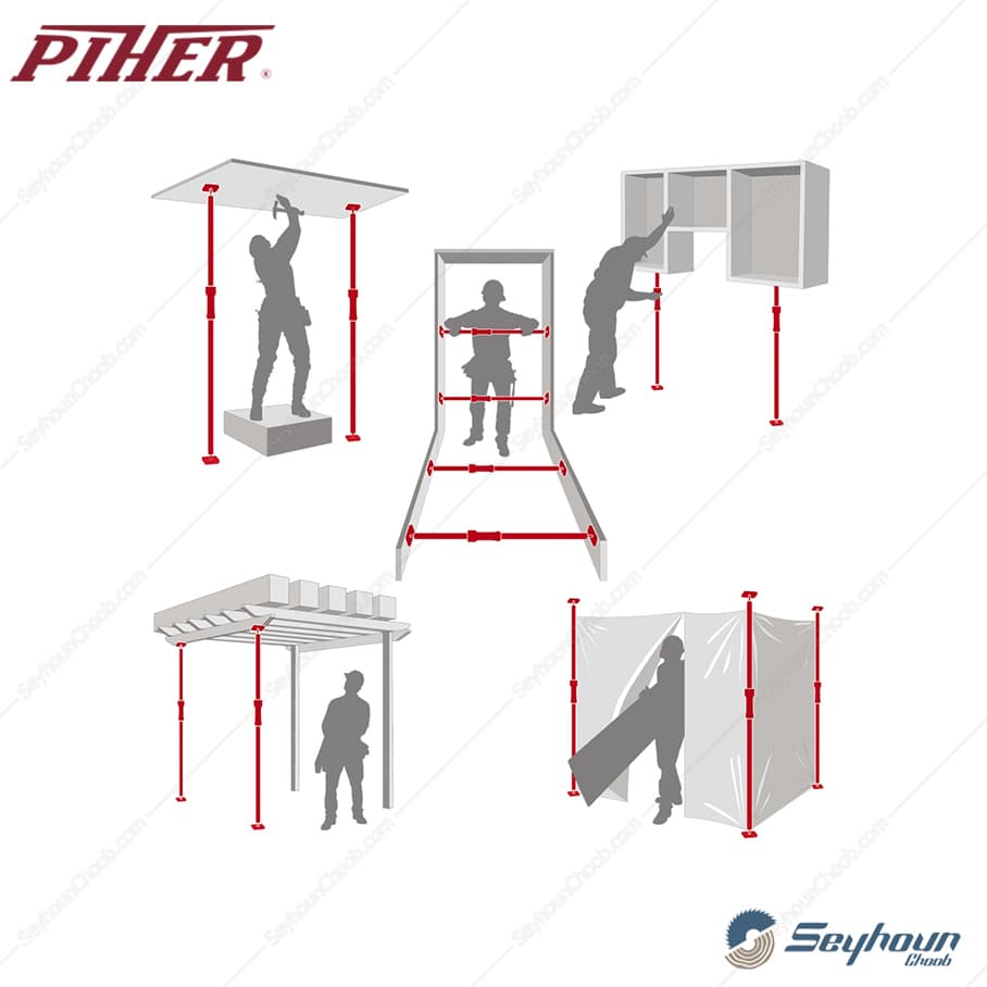 پایه نگهدارنده (چند منظوره) برند PIHER کد 3400 — تصویر ۵