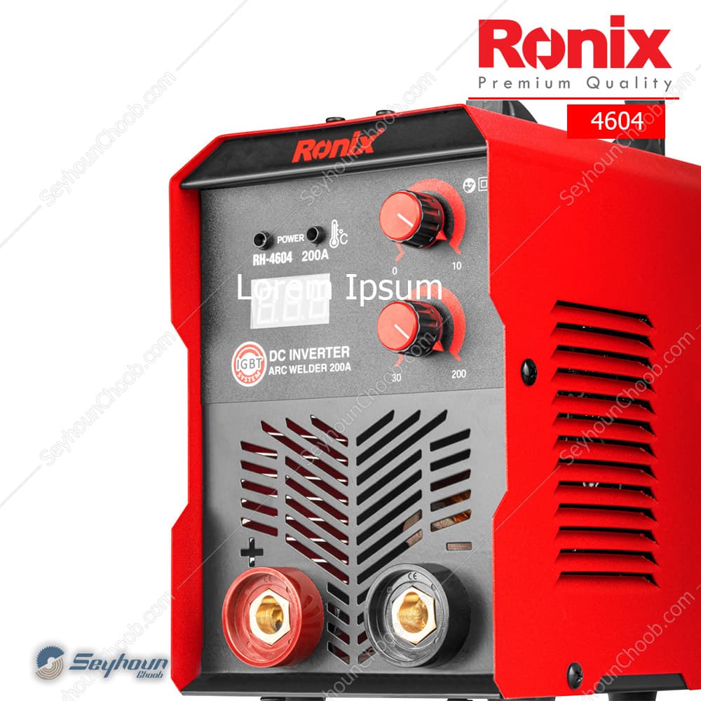اینورتر جوشکاری پاورمکس رونیکس 200 آمپر مدل Ronix RH-4604 — تصویر ۴
