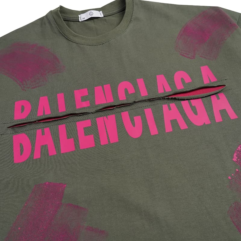 تیشرت مردانه باکسی لانگ لش طرح BALENCIAGA برند ماکان — تصویر ۳