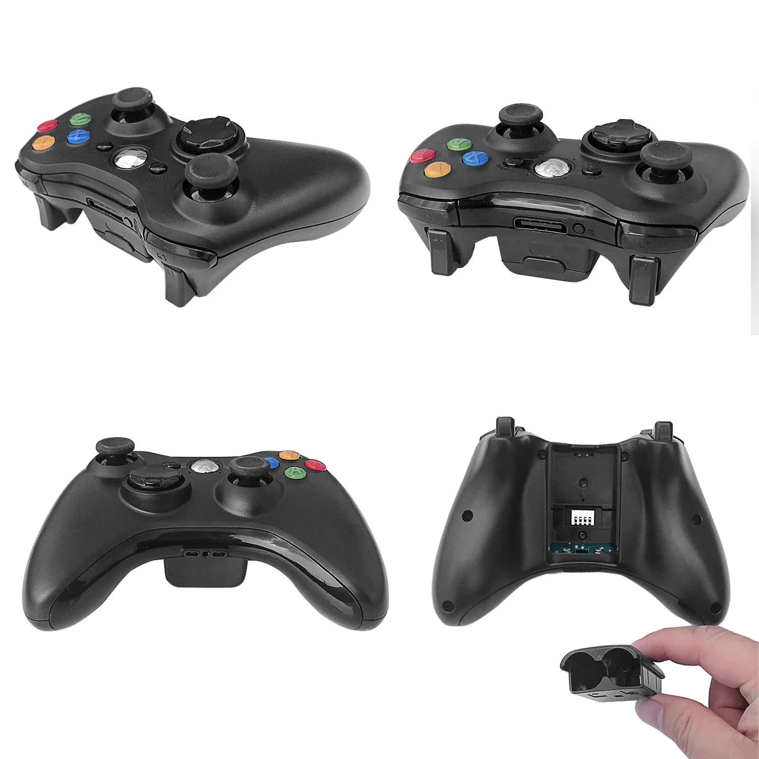 دسته بازی ایکس باکس بیسیم مدل اسلیم همراه دانگل اتصال| برای XBOX 360 و Pc|برد اصلی — تصویر ۵