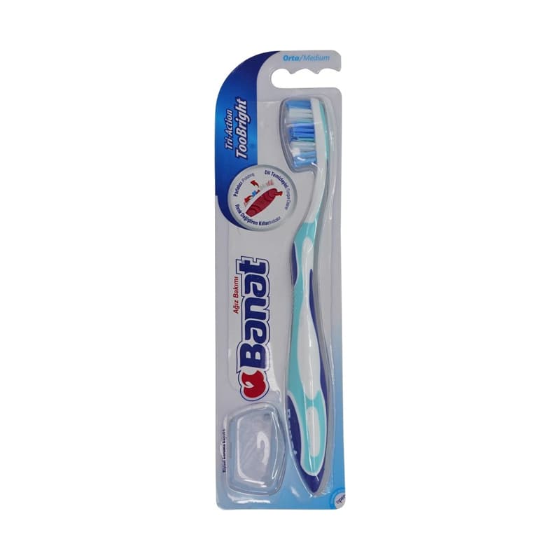 مسواک بنات مدل Tri-Action Toothfresh با برس متوسط – پاک‌کننده چند‌منظوره