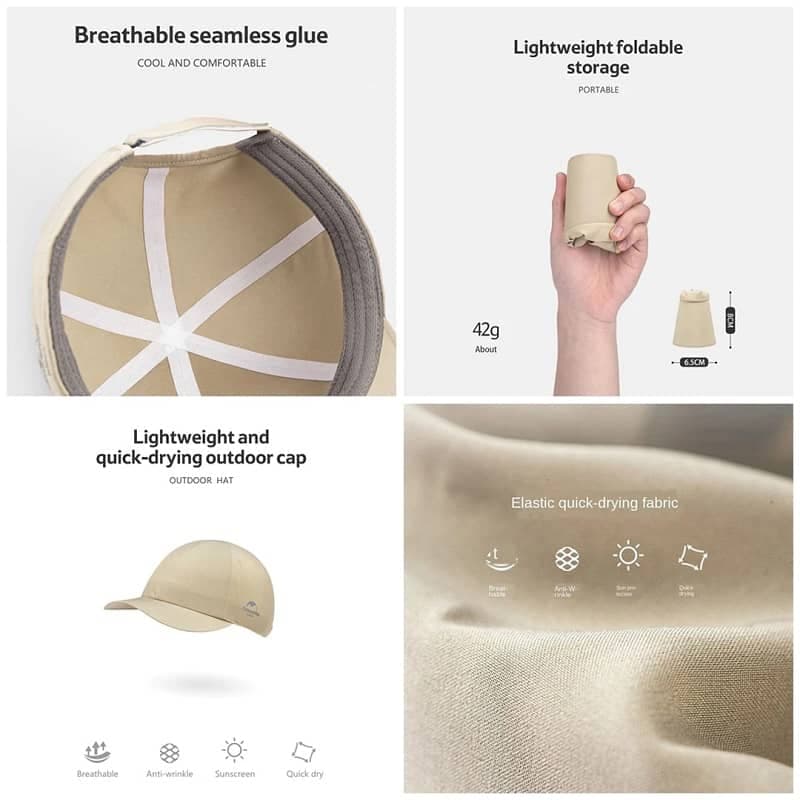 کلاه کپ نیچرهایک مدل Quick Drying Folding CAP — تصویر ۵