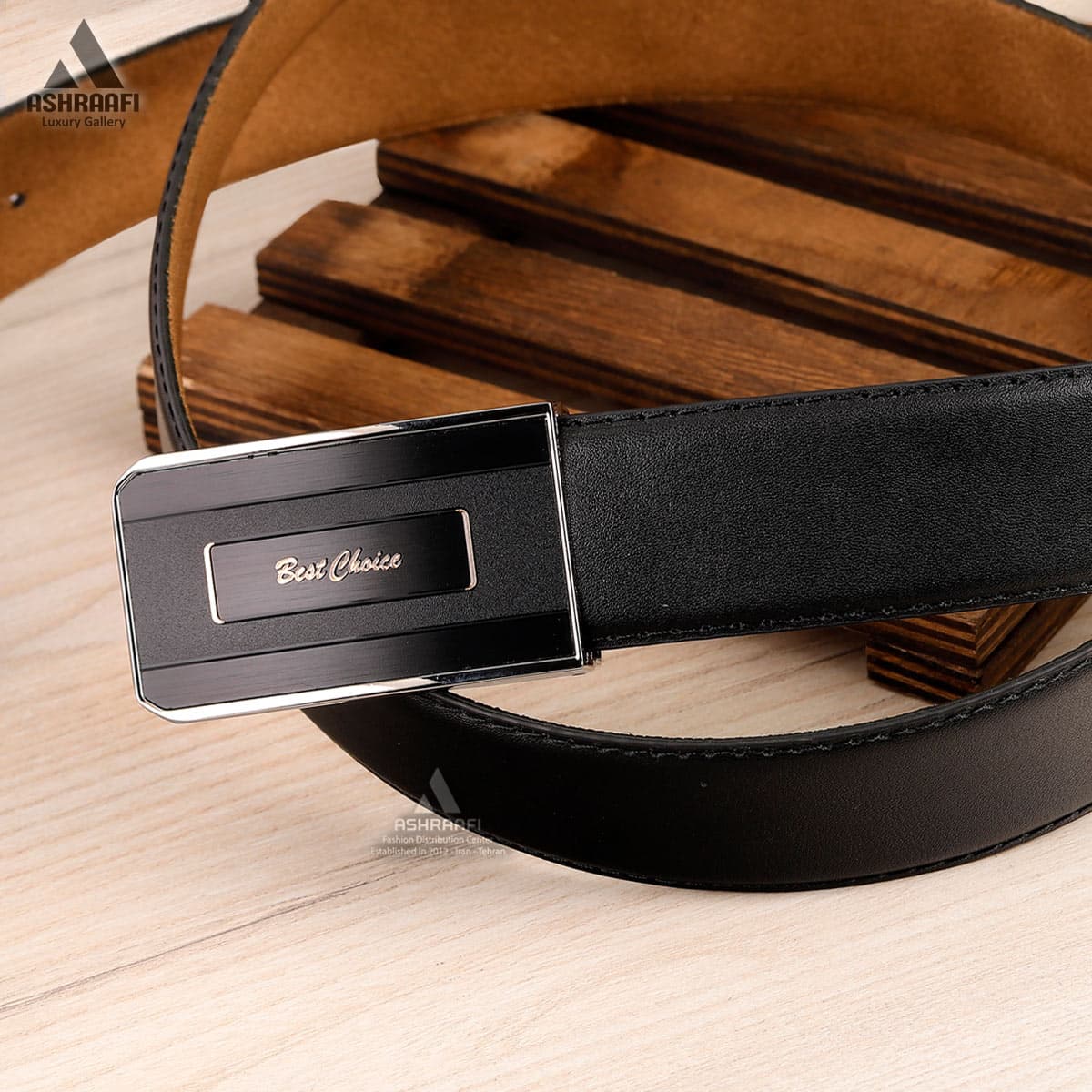 کمربند مردانه مجلسی Leather Belt BL44 — تصویر ۲