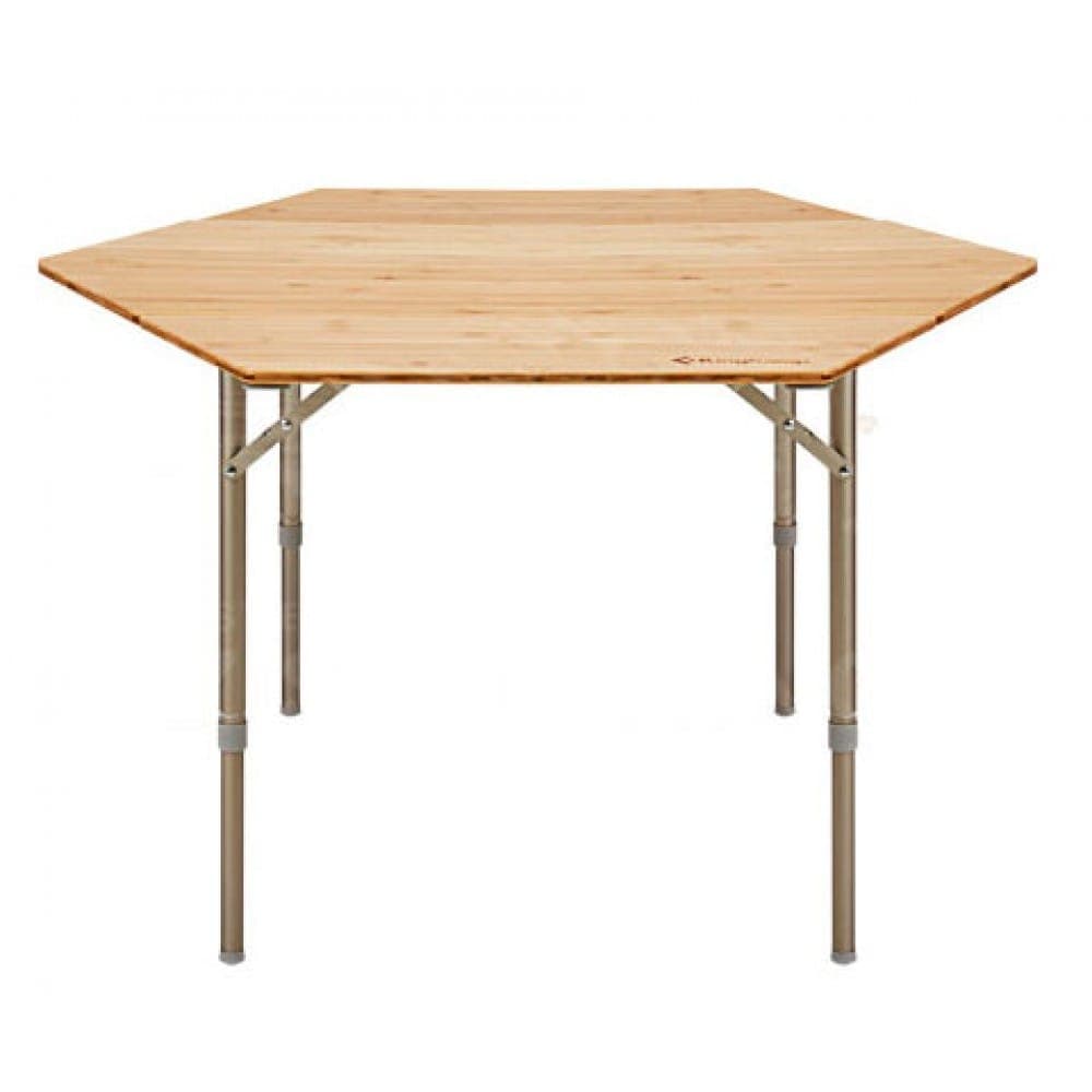 میز چوبی تاشو کمپینگ کینگ کمپ مدل Bamboo Hexagonal KC2005 — تصویر ۲