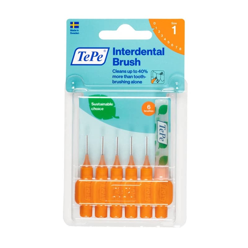 مسواک بین دندانی تپه (TePe) مدل Original سایز 1 (رنگ نارنجی) – بسته 6 عددی