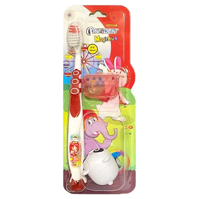 مسواک کودک کانفیدنت مدل Magic Brush Gift (مجیک براش) با برس متوسط همراه با جایزه — تصویر ۳