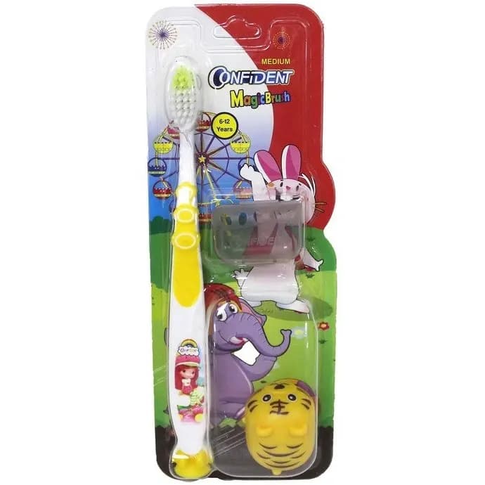 مسواک کودک کانفیدنت مدل Magic Brush Gift (مجیک براش) با برس متوسط همراه با جایزه — تصویر ۷