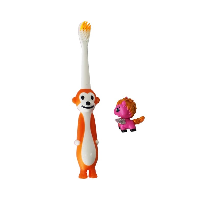 مسواک کودک کانفیدنت مدل Tiny Monkey Gift (میمون کوچک) با برس خیلی نرم همراه با جایزه — تصویر ۶