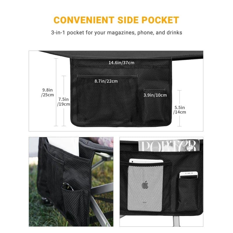 تخت تاشو سفری کینگ کمپ مدل Oversized Heavy Duty KC8009 — تصویر ۴