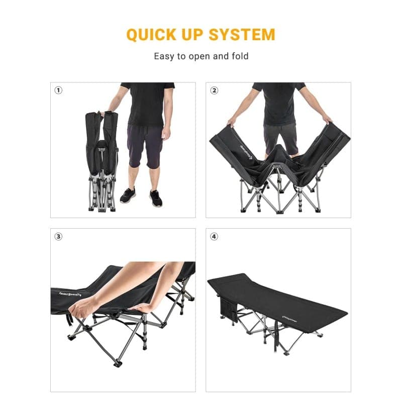 تخت تاشو سفری کینگ کمپ مدل Oversized Heavy Duty KC8009 — تصویر ۳