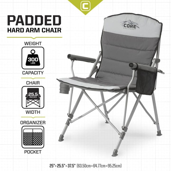 صندلی کمپینگ Core مدل Padded Hard Arm Chair — تصویر ۳