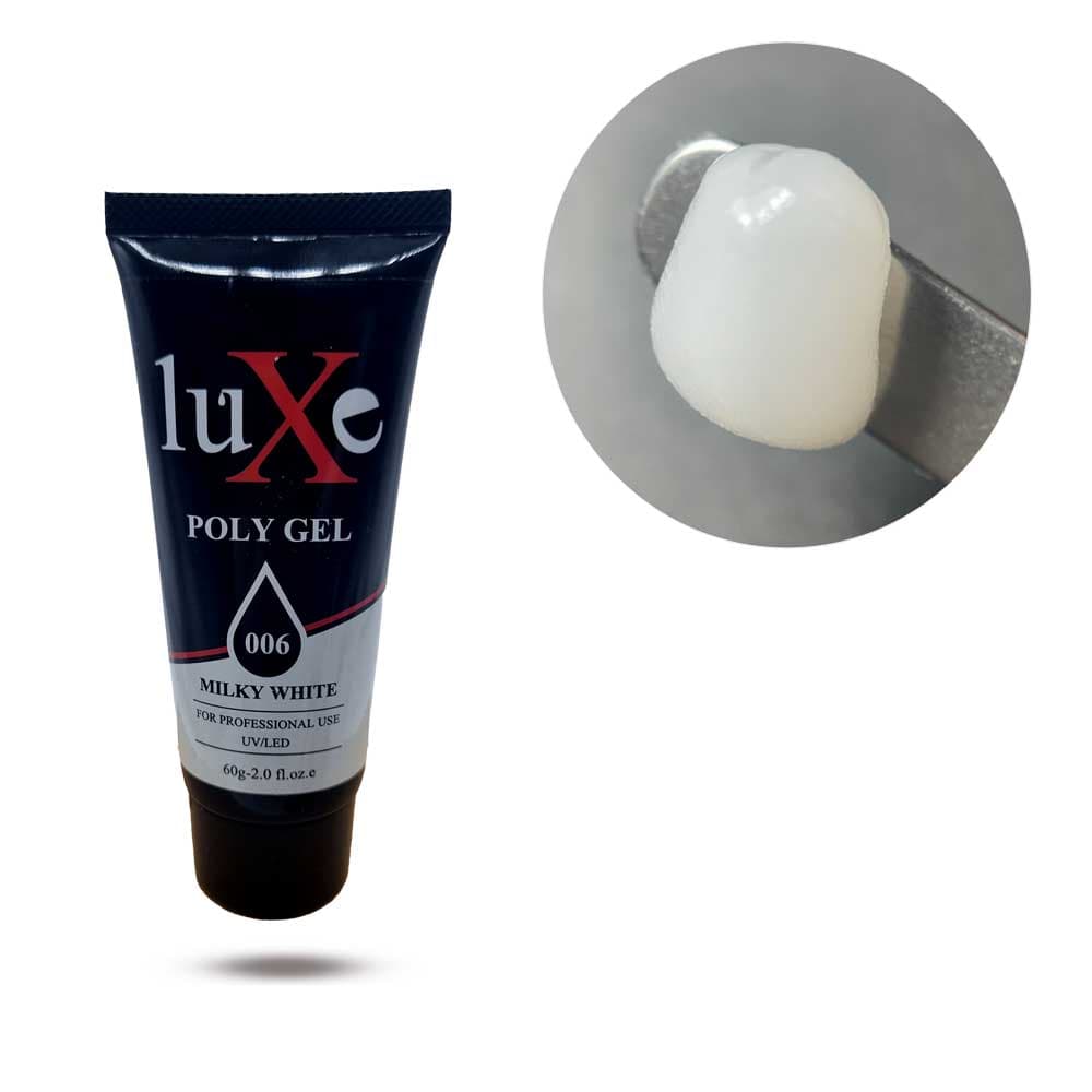 پلی ژل کاشت ناخن لوکسی کد Luxe Milky White 06 — تصویر ۲
